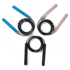 Adjustable Stainless Aluminum Alloy High Speed Skipping Cross Fitness Jump Rope with Steel Wire