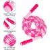 Workout Adjustable Tangle-Free Segmented School Fitness Skipping Rope Soft Beaded Jump Rope for Kids