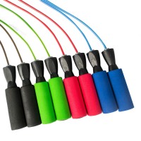 Customized Cheap Fitness Training Jumping Rope Foam Handle Bearing High Speed  Adjustable Steel Wire Jump Rope