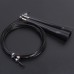 Adjustable Stainless Aluminum High Speed Skipping ABS Handle Cross Black Fitness Jump Rope with Steel Wire