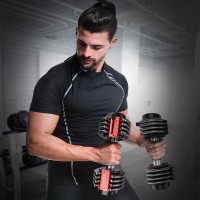 Wholesale Adjustable Dumbbell Fitness Neoprene Hex Rubber Coated Dumbbell Set For Strength Training Equipment