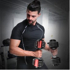 Wholesale Adjustable Dumbbell Fitness Neoprene Hex Rubber Coated Dumbbell Set For Strength Training Equipment