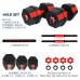 Adjustable Dumbbells 44Lbs Barbell Weight Set Connecting Rod Dumbbells In Free Weight For Home Gym Office Workout