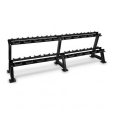 Buy Home Dumbbell Fitness Rack Unique Design Hot Selling Fitness Black Two Tier Dumbbell Kettlebell Rack