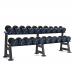 Buy Home Dumbbell Fitness Rack Unique Design Hot Selling Fitness Black Two Tier Dumbbell Kettlebell Rack