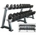 Buy Home Dumbbell Fitness Rack Unique Design Hot Selling Fitness Black Two Tier Dumbbell Kettlebell Rack