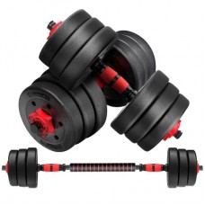 adjustable dumbbell 2 In 1 Dumbbell Barbell Set 10 Kg 15 Kg 20 Kg 30 Kg 40 Kg With Handle And Connector