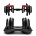 Red Black Adjustable Dumbbell Set 52.5Lb 24Kg For Buy Weights Gym Equipment Fitness Dumbbells Set