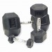 New Strength Training Fitness Men's Round Head Rubber Dumbbells Rubber Hexagonal Dumbbells Custom Dumbbell Rack