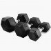 New Strength Training Fitness Men's Round Head Rubber Dumbbells Rubber Hexagonal Dumbbells Custom Dumbbell Rack
