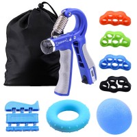 Adjustable Hand Grip Strengthener Hand Workout Equipment Finger Massager Exerciser Rehealthy Trainer Non-Slip Handles Counting