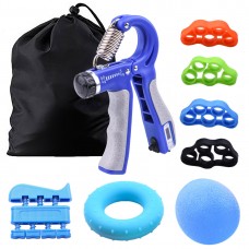 Adjustable Hand Grip Strengthener Hand Workout Equipment Finger Massager Exerciser Rehealthy Trainer Non-Slip Handles Counting