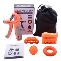Adjustable Hand Grip Strengthener Set Counting Grip with Five Fingers Rehabilitation Training Silicone hand Ball strengthener