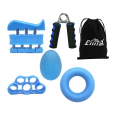 Hand Grip Strengthener Workout Kit Fitness Equipment Forearm Gripper Therapy Ring Finger Exerciser Band Rehabilitation Gym Tool