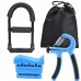 Portable sports adjustable hand grip wrist strength trainer 3-piece set wrist strap claw metal training fitness equipment male
