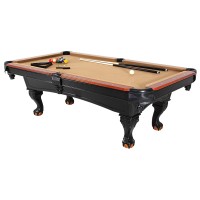 Professional Carved Solid Wood Legs Antique Wood Finish 8FT 9FT Classic Billiard Pool Table With Pick Up Pocket